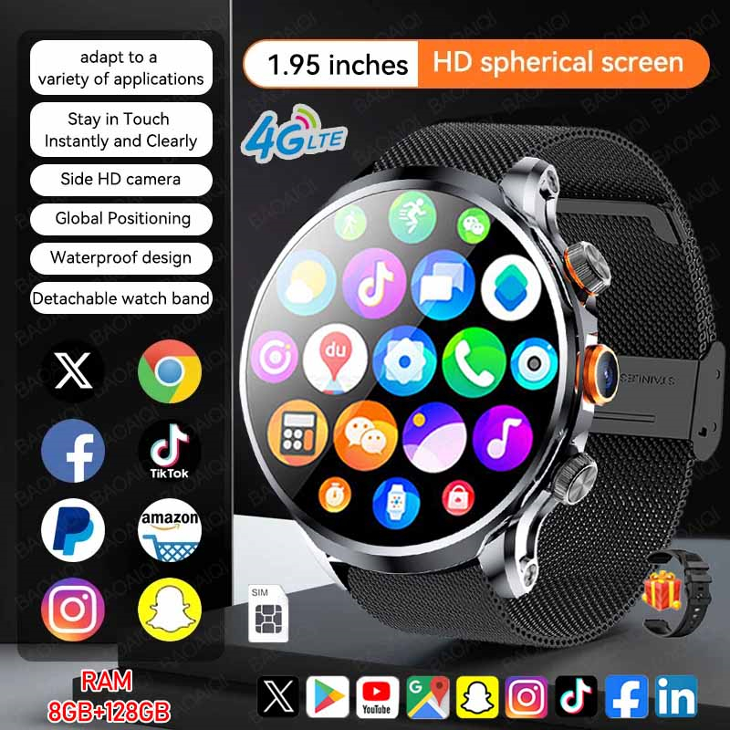 Khadas Vim4 8Gb - 5G/4G เน็ตคอมเต็มรูปแบบนาฬิกาสมาร์ท 680*680 AMOLED 8GB +