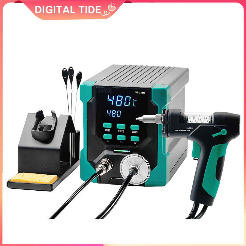 Desoldering Gun Vacuum Electric - ปั๊มดูดตะกั่วไฟฟ้าดิจิตอล LCD รุ่น SS-331NH ESD สำหรับงาน