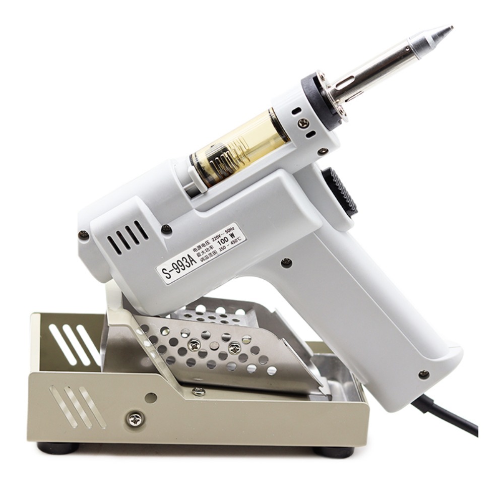 Desoldering Gun Vacuum Electric - S-993A ปืนบัดกรีไฟฟ้าปั๊มเดี่ยวเครื่องดูดบัดกรีไฟฟ้าสูญญากาศ (110v/100w พร้อมขาตั้ง) หัวดูด 1.0
