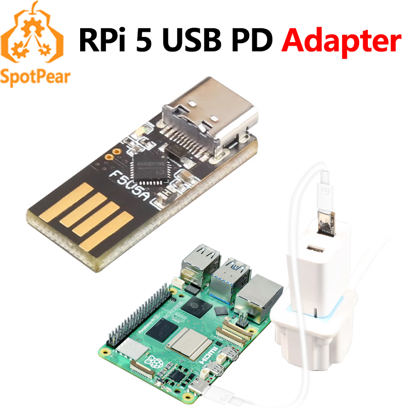 Banana Pi Bpi-M5 - อะแดปเตอร์จ่ายไฟ Raspberry Pi 5 USB A