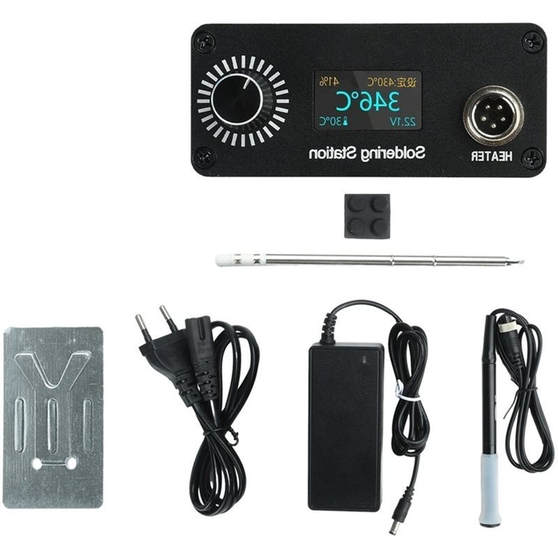 Soldering Station T12 Oled - AB11-T12 สำหรับงานซ่อมแซมภายในบ้าน สถานีบัดกรีแบบพกพา ชุดเครื่องมือบัดกรีดิจิตอลขนาดเล็ก ระดับมืออาชีพ พร้อมหน้าจอ