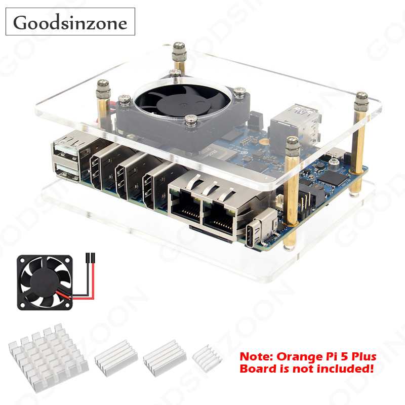 Orange Pi 5 Plus 16Gb - เคส ORANGE Pi 5 plus พร้อมชุดฮีทซิงค์พัดลม,