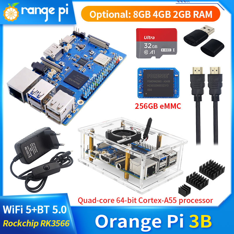 Khadas Vim4 8Gb - 3B Pi สีส้มแรม8GB 4GB 2GB RK3566