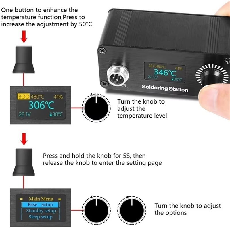 【A56X】สถานีบัดกรีดิจิตอลขนาดเล - Soldering Station T12 Oled บทวิจารณ์และราคา