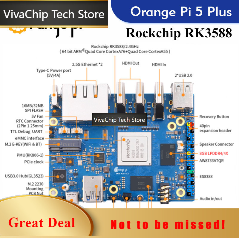 VivaChip TechOrange Pi 5 Plus  - Orange Pi 5 Plus 16Gb บทวิจารณ์และราคา