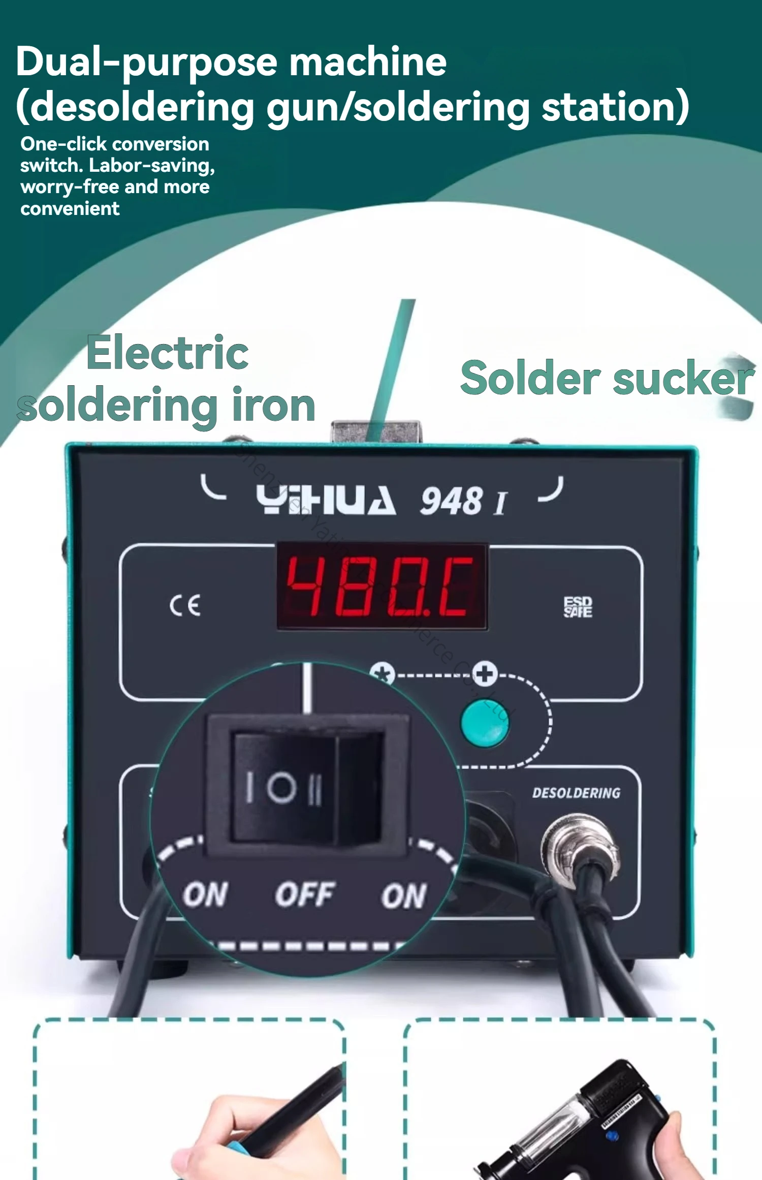 ปั๊มดูดตะกั่วไฟฟ้าอัตโนมัติ รุ - Desoldering Gun Vacuum Electric บทวิจารณ์และราคา
