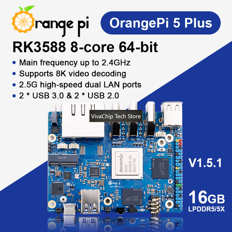 VivaChip TechOrange Pi 5 Plus  - Orange Pi 5 Plus 16Gb บทวิจารณ์และราคา