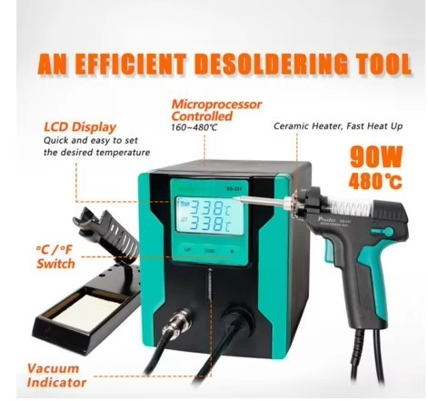 ปั๊มดูดตะกั่วไฟฟ้าดิจิตอล ESD  - Desoldering Gun Vacuum Electric บทวิจารณ์และราคา
