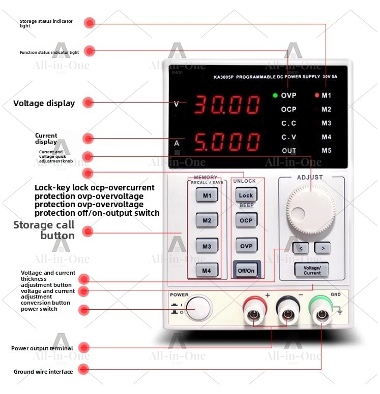 KA3003D / KA3005P แหล่งจ่ายไฟด - Programmable Dc Power Supply 60V 5A บทวิจารณ์และราคา