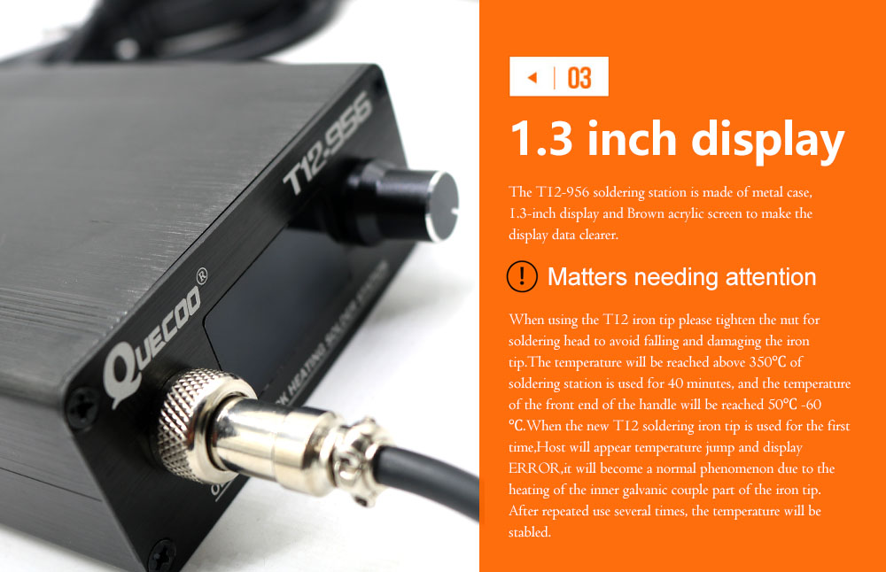QUECOO T12-956 การประสาน สถานี - Soldering Station T12 Oled บทวิจารณ์และราคา